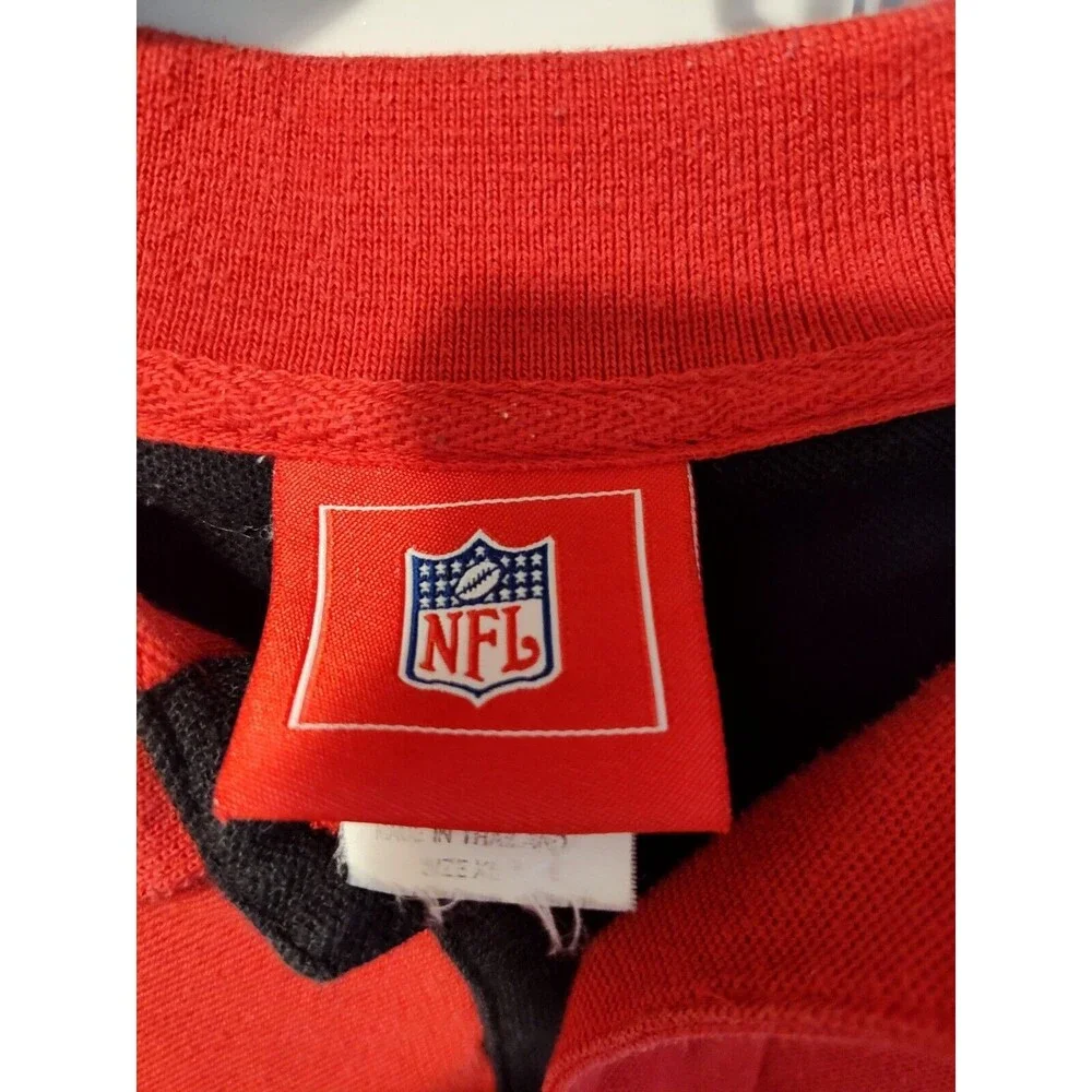 Vintage Tampa Bay Buccaneeers Polo Shirt Adult XLarge Red Black White NFL - Picture 8 of 16